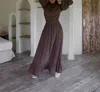 Skemo Basics Alexa Winter Dress In Chocolate In Gold