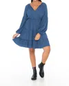 Skemo Basics London Short Dress In Indigo In Multi