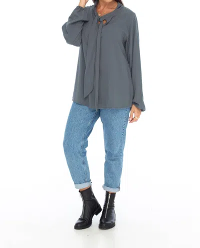 Skemo Basics Tie Blouse In Grey