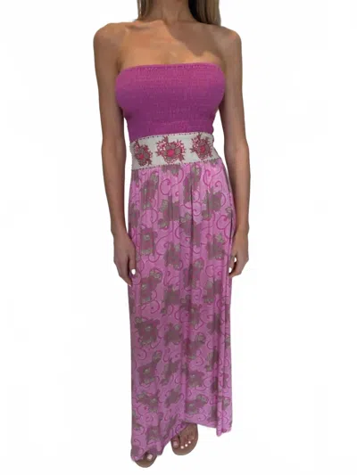 Skemo Batik Maxi Long Dress In Pink