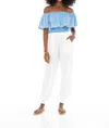 Skemo Bling Dominica Top In Ocean In Blue