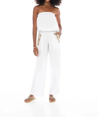 Skemo Coral Reef Jumpsuit In White