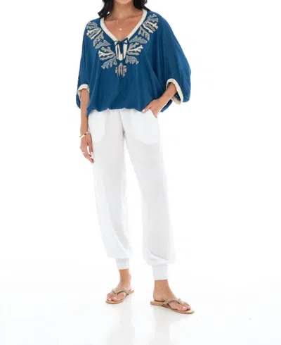 Skemo Coral Reef Miami Top In Indigo In Blue