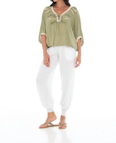 Skemo Coral Reef Miami Top In Olive In Green