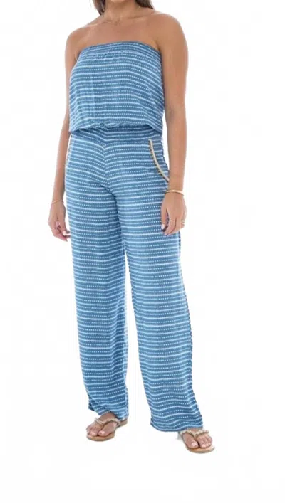 Skemo Destin Strapless Jumper In Capri In Blue
