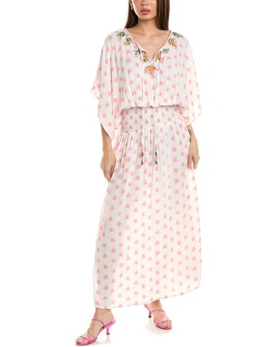 Skemo Jaipur Lisbon Long Dress In Coral In Pink