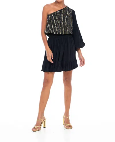 Skemo Evening Margarita Short Dress In Black