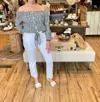 Skemo Ikat Top In Grey In Grey