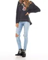 Skemo Jogger Montauk Top In Charcoal In Pink