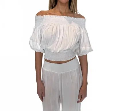 Skemo Leah Off The Shoulder Top In White