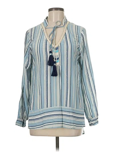 Skemo Long Sleeve Blouse In Blue