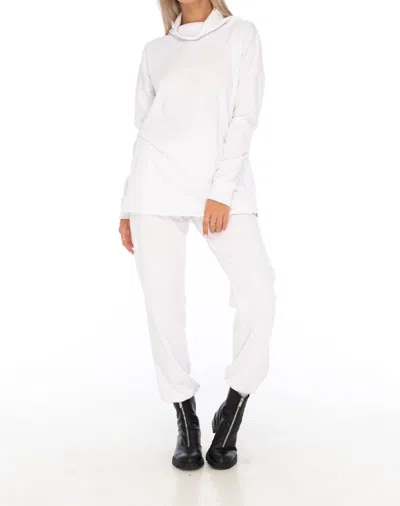 Skemo Loungewear Turtleneck Sweater In White