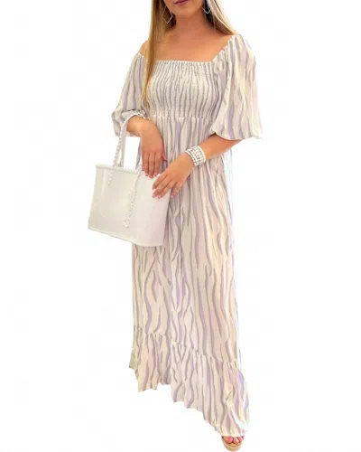 Skemo Poppy Long Dress In Lilac In Neutral