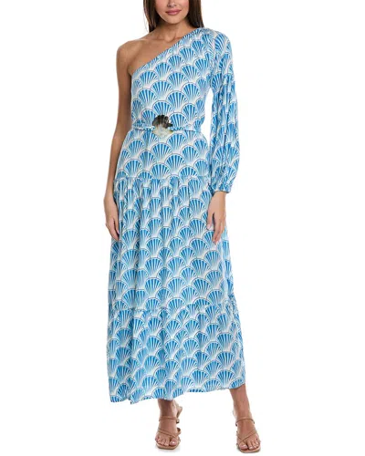 Skemo Shell Maxi Dress In Blue