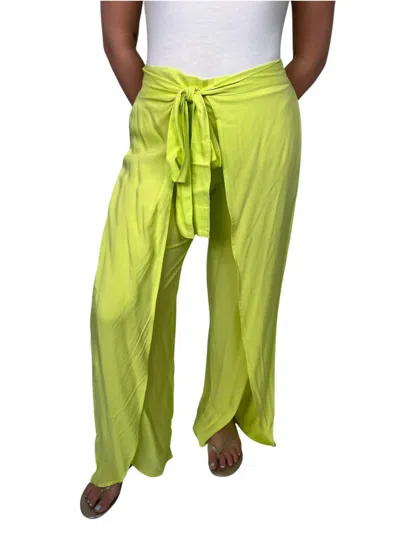 Skemo Solid Bali Pants In Lime In Green
