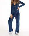Skemo Velour Bodysuit In Indigo In Multi