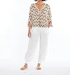 Skemo Miami Top In Brown And White In Brown