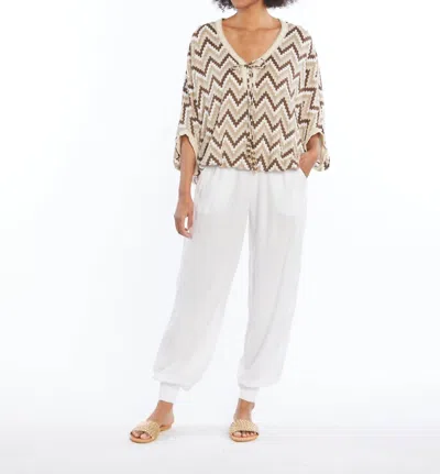 Skemo Zig Zag Miami Top In Brown