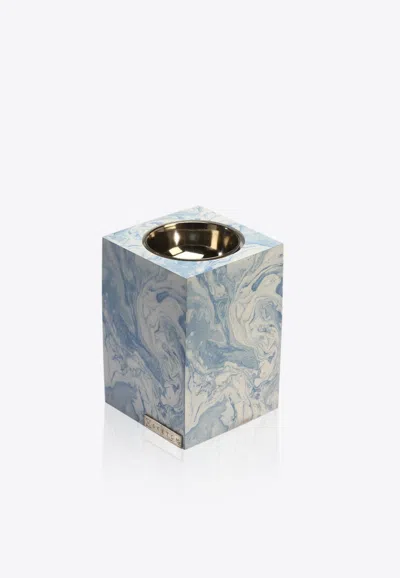 Sketch Marble-wooden Mubkhar In Blue