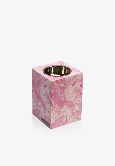 Sketch Marble-wooden Mubkhar In Pink