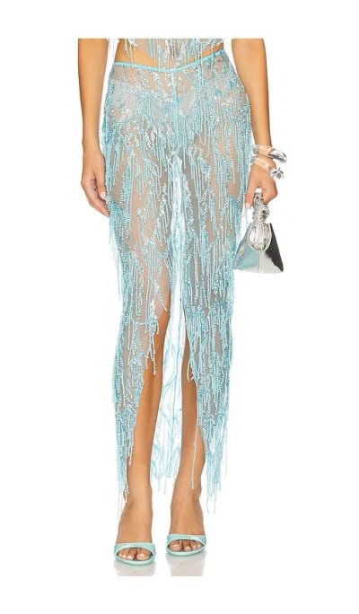 Sketch-y Hiba Skirt In Blue