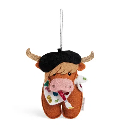 Sketch.switch.love Felt Highland Cow Tree Decoration