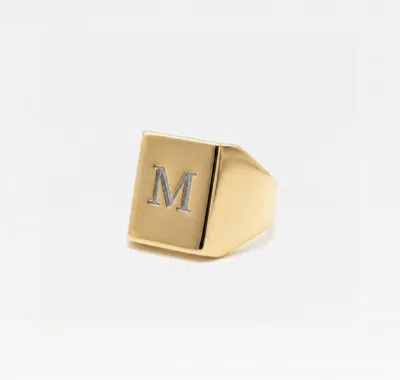 Skf The Block Rectangle Signet Ring