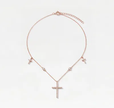 Skf The Dainty Cross Choker Necklace