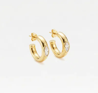 Skf The Devon Marquis Hoop Earrings In Green