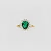 Skf The Green Gemstone Heirloom Ring In Green