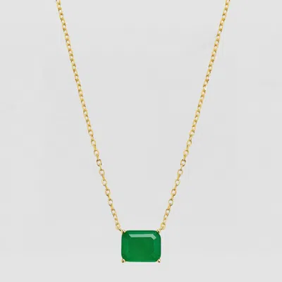 Skf The Green Solitaire Emerald Necklace