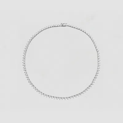 Skf The Iced Out Heart Tennis Necklace