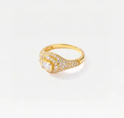 Skf The Iced Out Pinky Ring In Gold