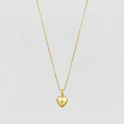 Skf The Mini Ornate Photo Locket In Gold