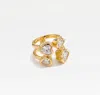 Skf The Pear Heart Stack Ring In Gold
