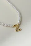 Skf The Pearl Bubble Letter Necklace