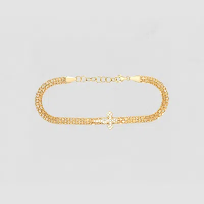 Skf The Samia Iced Out Cross Bracelet