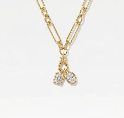 Skf The Senlis Stone Necklace In Gold