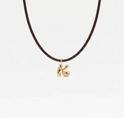 Skf The Stone Bubble Letter Necklace In Pattern