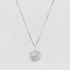 Skf The Tiny Round Disc Angel Necklace