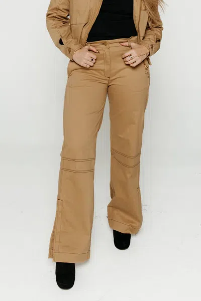 Skfk Iraeta Flared Pants In Cinnamon In Brown