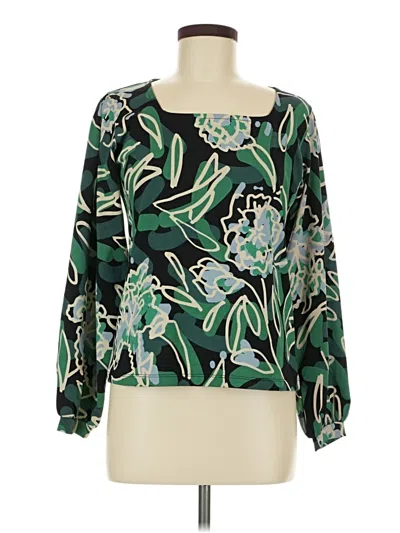 Pre-owned Skfk Long Sleeve Blouse In Green