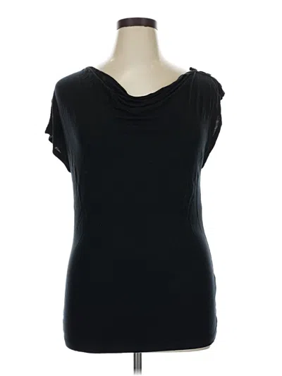 Pre-owned Skfk Short Sleeve Top Black Cowl Neck Tops