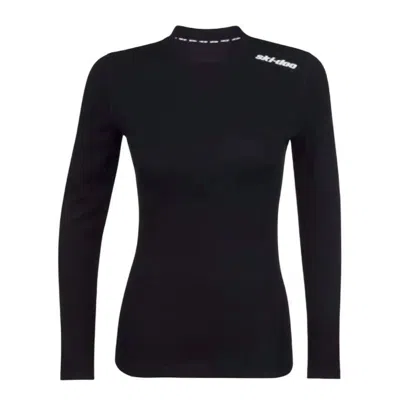 Ski-doo Women's Merino Base Layer Thermal Long Sleeve Top In Black