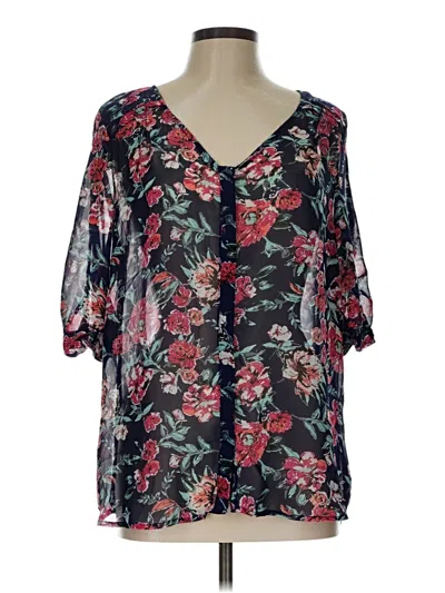 Pre-owned Skies Are Blue 3/4 Sleeve Blouse In Black