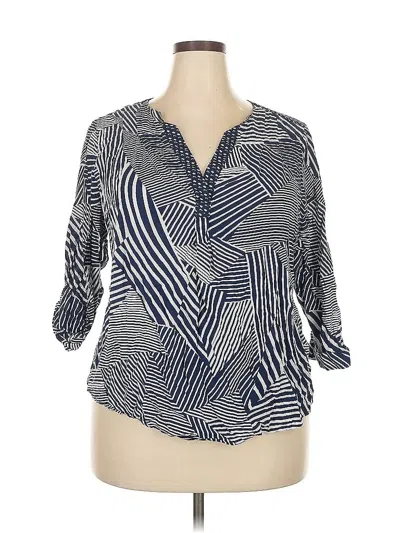 Pre-owned Skies Are Blue 3/4 Sleeve Blouse In Blue
