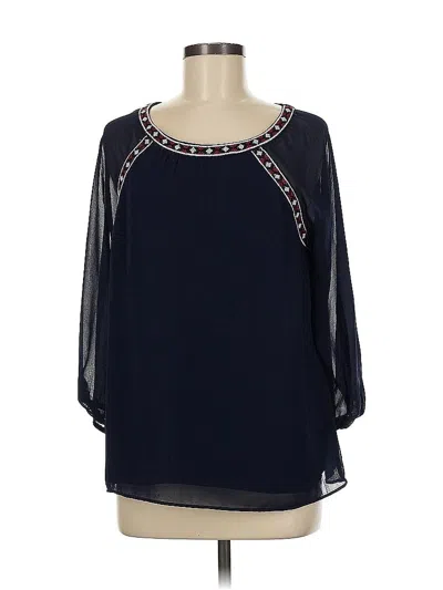 Pre-owned Skies Are Blue 3/4 Sleeve Blouse In Blue