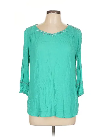 Pre-owned Skies Are Blue 3/4 Sleeve Blouse In Blue