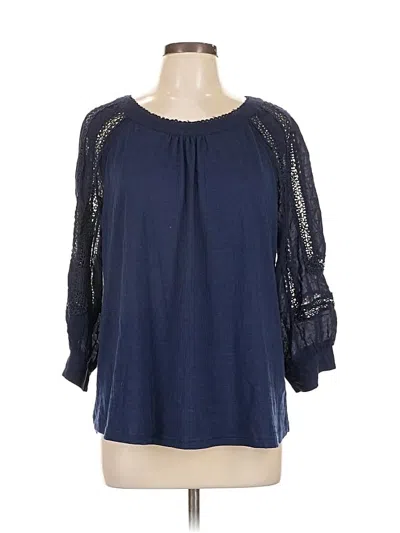 Pre-owned Skies Are Blue 3/4 Sleeve Blouse In Blue