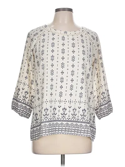 Pre-owned Skies Are Blue 3/4 Sleeve Blouse In Ivory